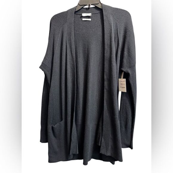 Vince NWT Cashmere Open Cardigan In Black Size M - Picture 8 of 12